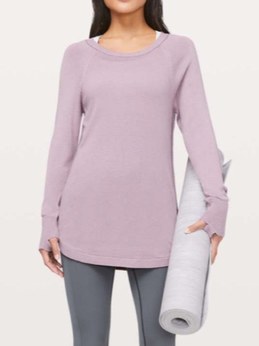 Lululemon Hello Aloe Pullover Antoinette Pink Figue Size S Silk Blend